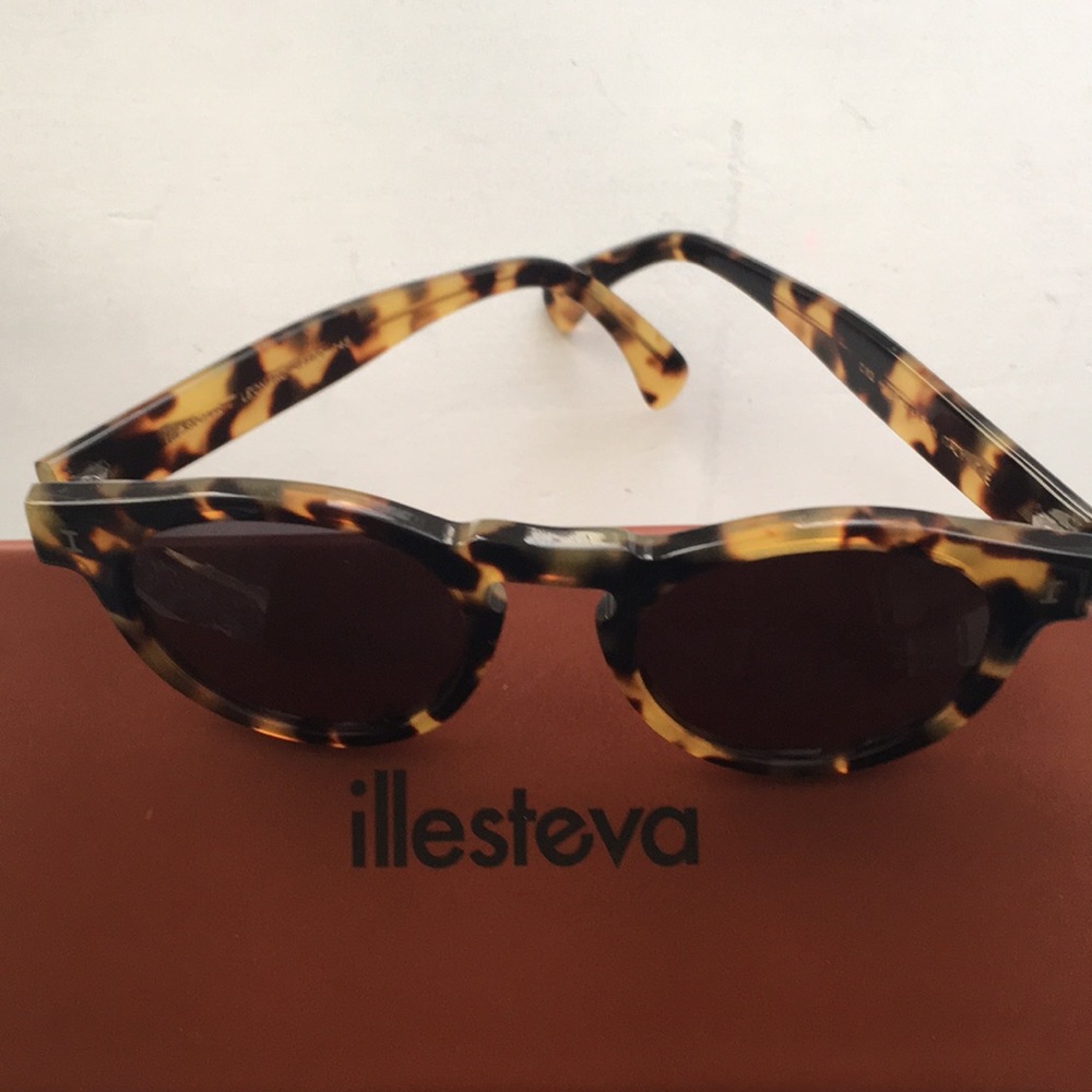 Illesteva Tortoiseshell Sunglasses with Brown Lenses